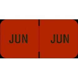 Barkley FMBLM Compatible "Jun" Month Labels, Laminated Stock,1-1/2" x 3/4", Individual Months - Roll of 250