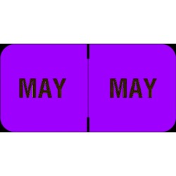 Barkley FMBLM Compatible "May" Month Labels, Laminated Stock,1-1/2" x 3/4", Individual Months - Roll of 250