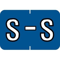 Barkley ABKM Compatible "S" Labels, Laminated Stock, 1" X 1-1/2" Individual Letters - Roll of 500
