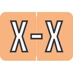 Barkley ACPM Compatible "X" Labels, Laminated Stock, 1" X 1-1/2" Individual Letters - Roll of 500