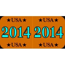Patriot Compatible "14" Yearband Labels, Patriotic Labels,Laminated Stock 1-1/2" x 3/4" - 500 per Roll