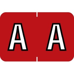 Barkley ABKM Compatible "A" Labels, Laminated Stock, 1" X 1-1/2" Individual Letters - Roll of 500