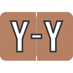 Barkley ACPM Compatible "Y" Labels, Laminated Stock, 1" X 1-1/2" Individual Letters - Roll of 500