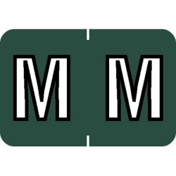 Barkley ABKM Compatible "M" Labels, Laminated Stock, 1" X 1-1/2" Individual Letters - Roll of 500