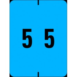 IFC CL2200 Compatible Numeric "5" Labels, Unlaminated Stock, 1-1/2" x 2" Individual Numbers - Roll of 500