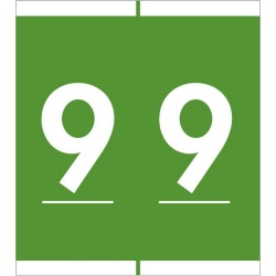 Barkley NSFM Compatible "9" Numeric Labels, Laminated Stock, 1-11/16" X 1-1/2" Individual Numbers - Roll of 500