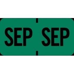 Tab Compatible "Sep" Month Labels, Vinyl Kimdura Stock, 1" X 1/2", Individual Months - Roll of 1000