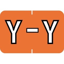Barkley ABKM Compatible "Y" Labels, Laminated Stock, 1" X 1-1/2" Individual Letters - Roll of 500