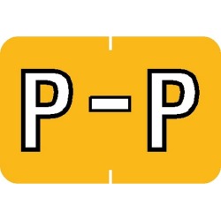 Barkley ABKM Compatible "P" Labels, Laminated Stock, 1" X 1-1/2" Individual Letters - Roll of 500