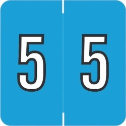 Barkley FNBRM Compatible "5" Numeric Labels, Laminated Stock, 1-1/2" x 1-1/2" Individual Numbers - Roll of 500