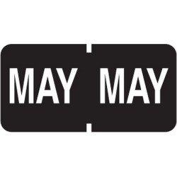 Tab Compatible "May" Month Labels, Vinyl Kimdura Stock, 1" X 1/2", Individual Months - Roll of 500