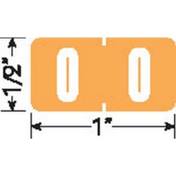 Tab Compatible Mini Numeric "0" Labels, Vinyl Kimdura Stock, 1/2" X 1" Individual Numbers - Roll of 1000