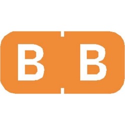 Tab Compatible Mini "B" Labels, Vinyl Kimdura Stock, 1/2" X 1" Individual Letters - Roll of 500
