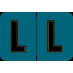Barkley ACPM Compatible "L" Labels, Laminated Stock, 1" X 1-1/2" Individual Letters - Roll of 500