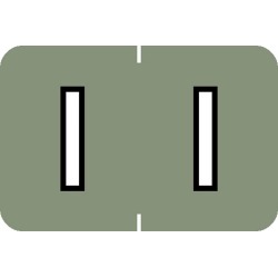 Barkley ABKM Compatible "I" Labels, Laminated Stock, 1" X 1-1/2" Individual Letters - Roll of 500