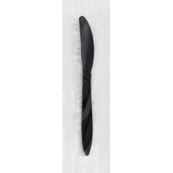 Heavy Weight Polypropylene Individually Wrapped Knife, Black (1000 per Case)