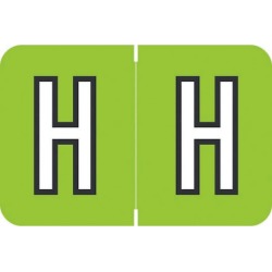 Barkley ACPM Compatible "H" Labels, Laminated Stock, 1" X 1-1/2" Individual Letters - Roll of 500