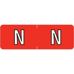 Barkley ABAM Compatible Mini "N" Labels, Laminated Stock, 1/2" X 1-1/2" Individual Letters - Roll of 500