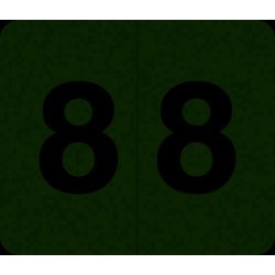 Barkley VA Hospital Compatible Numeric "8" Labels, Laminated Stock, 1/2" X 1" Individual Numbers - Roll of 1000