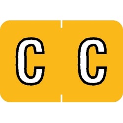Barkley ABKM Compatible "C" Labels, Laminated Stock, 1" X 1-1/2" Individual Letters - Roll of 500