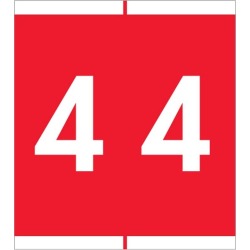 Barkley NSFM Compatible "4" Numeric Labels, Laminated Stock, 1-11/16" X 1-1/2" Individual Numbers - Roll of 500