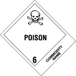 4" x 4-3/4" Poison - Inhalation Hazard Labels (500 per Roll)