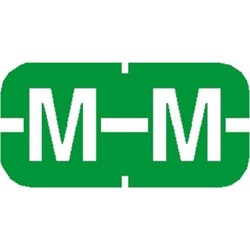 Tab Compatible Mini "M" Labels, Vinyl Kimdura Stock, 1/2" X 1" Individual Letters - Roll of 500