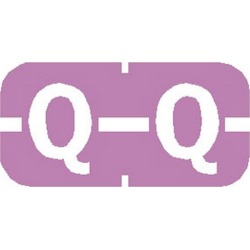 Tab Compatible Mini "Q" Labels, Vinyl Kimdura Stock, 1/2" X 1" Individual Letters - Roll of 500