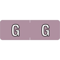 Barkley ABAM Compatible Mini "G" Labels, Laminated Stock, 1/2" X 1-1/2" Individual Letters - Roll of 500