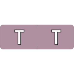 Barkley ABAM Compatible Mini "T" Labels, Laminated Stock, 1/2" X 1-1/2" Individual Letters - Roll of 500
