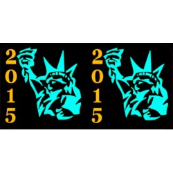 Patriot Compatible "15" Yearband Labels, Patriotic Labels,Laminated Stock 1-1/2" x 3/4" - 500 per Roll