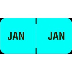 Barkley FMBLM Compatible "Jan" Month Labels, Laminated Stock,1-1/2" x 3/4", Individual Months - Roll of 250