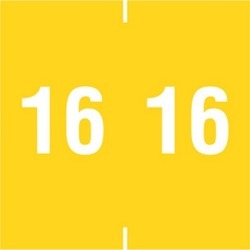 Ames Compatible "16" Yearband Labels, 1-7/8" X 1-7/8" Roll of 500
