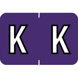 Barkley ABKM Compatible "K" Labels, Laminated Stock, 1" X 1-1/2" Individual Letters - Roll of 500