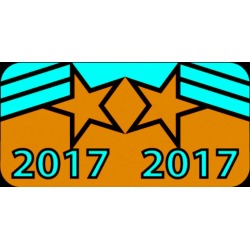 Patriot Compatible "17" Yearband Labels, Patriotic Labels,Laminated Stock 1-1/2" x 3/4" - 500 per Roll