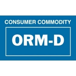 2-1/4" x 1-3/8" Consumer Commodity ORM-D Labels (500 per Roll)