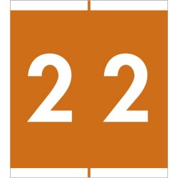 Barkley NSFM Compatible "2" Numeric Labels, Laminated Stock, 1-11/16" X 1-1/2" Individual Numbers - Roll of 500