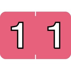 Barkley NBKM Compatible Numeric "1" Labels, Laminated Stock, 1" X 1-1/2" Individual Numbers - Roll of 500