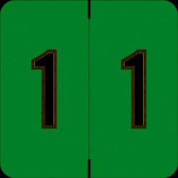 Barkley FNBRM Compatible "1" Numeric Labels, Laminated Stock, 1-1/2" x 1-1/2" Individual Numbers - Roll of 500