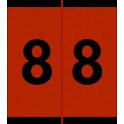 Barkley FNAVM Compatible "8" Labels, Laminated Stock, 1-11/16" X 1-1/2" Individual Numbers - Roll of 500