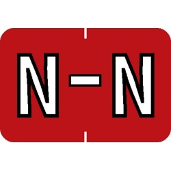 Barkley ABKM Compatible "N" Labels, Laminated Stock, 1" X 1-1/2" Individual Letters - Roll of 500