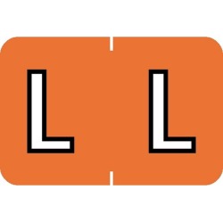 Barkley ABKM Compatible "L" Labels, Laminated Stock, 1" X 1-1/2" Individual Letters - Roll of 500