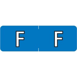 Barkley ABAM Compatible Mini "F" Labels, Laminated Stock, 1/2" X 1-1/2" Individual Letters - Roll of 500