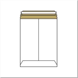 Open End No Bend Mailer Envelopes, 12-3/4" x 15", White, 100% Recycled Board, Center Seam, Tear Strip (Box of 100)