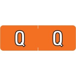 Barkley ABAM Compatible Mini "Q" Labels, Laminated Stock, 1/2" X 1-1/2" Individual Letters - Roll of 500