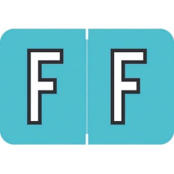 Barkley ACPM Compatible "F" Labels, Laminated Stock, 1" X 1-1/2" Individual Letters - Roll of 500