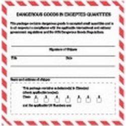 4" x 4" Dangerous Goods Labels (500 per Roll)