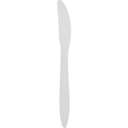 Medium Weight Polypropylene Unwrapped, Knife, White (1000 per Case)