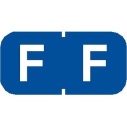 Tab Compatible Mini "F" Labels, Vinyl Kimdura Stock, 1/2" X 1" Individual Letters - Roll of 500