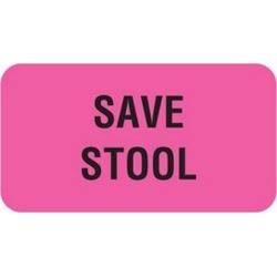 Save Stool 1-5/8" x 7/8" Fl-Pink Label (Roll of 560)